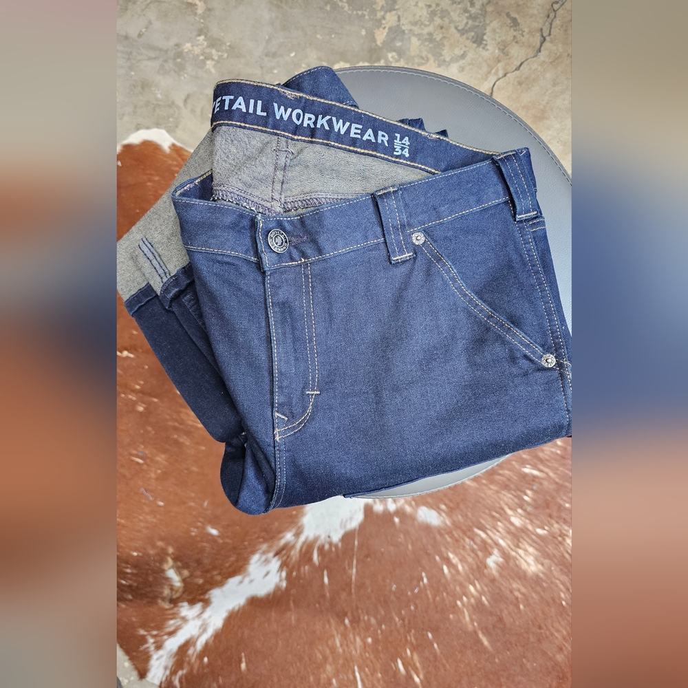 Dovetail Workwear Maven Slim Stretch Denim Jeans size 14 Tall